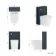 Bermuda Traditional Inky Blue Slimline Back To Wall Unit and Boston Toilet