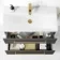 Elba Graphite Grey Wall Hung Basin Drawer Vanity 800mm - Brushed Brass Accents