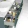 Elba Midnight Green Double Wall Hung Drawer Vanity with Marble Top & Oval Basin 1200mm - Brushed Brass Accents