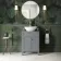 Bermuda Dove Grey Vanity with Oval Counter Top Basin 600mm - Brushed Brass Accents