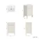 Bermuda Chalk White Basin Vanity 500mm - Brushed Brass Accents