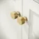 Bermuda Chalk White Basin Vanity 600mm - Brushed Brass Accents