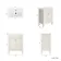 Bermuda Chalk White Basin Vanity 600mm - Brushed Brass Accents