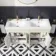 Bermuda Chalk White Double Basin Vanity 1200mm - Brushed Brass Accents