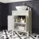 Bermuda Chalk White Vanity with Marble Top & Oval Counter Top Basin 600mm - Brushed Brass Accents