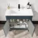 Bermuda Inky Blue Combination Vanity Basin and Boston Toilet 1300mm