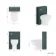 Bermuda Traditional Midnight Green Slimline Back To Wall Unit and Seattle Toilet