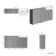 Monaco Dove Grey Combination Vanity Traditional Basin 1500mm (Excludes Pan & Cistern) - Brushed Brass Accents