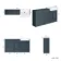 Monaco Inky Blue Traditional Basin Vanity and Back To Wall Unit 1500mm (Excludes Pan & Cistern) - Brushed Brass Accents