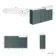 Monaco Midnight Green Combination Vanity Traditional Basin with Marble Top 1500mm (Excludes Pan & Cistern)