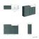 Monaco Midnight Green Basin Vanity and Back To Wall Unit 1200mm (Excludes Pan & Cistern) - Brushed Brass Accents