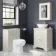 Lucia Chalk White Vanity with Marble Top & Oval Counter Top Basin 640mm - Brushed Brass Accents
