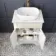 Lucia Chalk White Vanity with Marble Top & Curved Counter Top Basin 640mm - Brushed Brass Accents