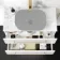 Elba Gloss White Wall Hung Drawer 800mm Excludes Counter Top Basin - Brushed Brass Accents
