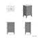 Bermuda Dove Grey Basin Vanity 500mm - Brass Knurled Handles