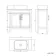 Bermuda Dove Grey Vanity with Curved Counter Top Basin 800mm - Brass Knurled Handles
