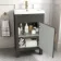 Bermuda Graphite Grey Basin Vanity 500mm - Brass Knurled Handles