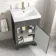 Bermuda Graphite Grey Basin Vanity 500mm - Brass Knurled Handles