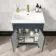 Bermuda Inky Blue Basin Vanity 600mm - Brass Knurled Handles