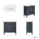 Bermuda Inky Blue Basin Vanity 800mm - Brass Knurled Handles