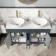 Bermuda Inky Blue Vanity with Marble Top & Oval Counter Top Basin 1200mm - Brass Knurled Handles