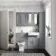 Monaco Dove Grey Basin Vanity 600mm - Brass Knurled Handles