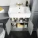 Monaco Dove Grey Basin Vanity 600mm - Brass Knurled Handles