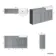 Monaco Dove Grey Combination Vanity Traditional Basin 1500mm (Excludes Pan & Cistern) - Brass Knurled Handles