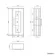 Dove Grey Wall Hung Cabinet 700x300mm - Brass Knurled Handles