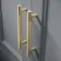 Dove Grey Wall Hung Cabinet 700x600mm - Brass Knurled Handles