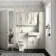 Monaco Chalk White Combination Vanity Basin with Marble Top 1200mm (Excludes Pan & Cistern) - Brass Knurled Handles