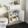 Monaco Chalk White Traditional Basin Vanity 600mm - Brass Knurled Handles