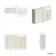 Monaco Chalk White Traditional Basin Vanity and Back To Wall Unit 1200mm (Excludes Pan & Cistern) - Brass Knurled Handles