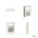 Chalk White Mirror Cabinet 700x500mm - Brass Knurled Handles