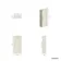 Chalk White Wall Hung Cabinet 700x300mm - Brass Knurled Handles
