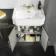 Monaco Graphite Grey Traditional Basin Vanity and Back To Wall Unit 1500mm (Excludes Pan & Cistern) - Brass Knurled Handles