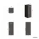 Monaco Graphite Grey Side Cabinet Unit 300mm - Brass Knurled Handles