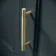 Inky Blue Wall Hung Cabinet 700x300mm - Brass Knurled Handles