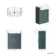 Monaco Midnight Green Basin Vanity 600mm - Brass Knurled Handles