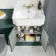 Monaco Midnight Green Traditional Basin Vanity and Back To Wall Unit 1200mm (Excludes Pan & Cistern) - Brass Knurled Handles