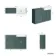 Monaco Midnight Green Traditional Basin Vanity and Back To Wall Unit 1200mm (Excludes Pan & Cistern) - Brass Knurled Handles