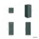 Monaco Midnight Green Side Cabinet Unit 300mm - Brass Knurled Handles