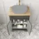 Lucia Graphite Grey Cabinet with Oak Effect Top 640mm (Excludes Counter Top Basin) - Brass Knurled Handles