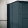 Lucia Inky Blue Double Vanity with Marble Top & Undermount Basins 1200mm - Brass Knurled Handles