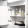 Harper Gloss White Combination Vanity Basin 1500mm (Excludes Toilet) - Brushed Brass Accents