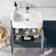 Harper Navy Blue Basin Vanity and Back To Wall Toilet Unit 1200mm (Excludes Toilet) - Left Handed
