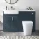 Harper Navy Blue Combination Vanity Basin and Tucson Toilet 1200mm - Left Handed