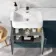 Harper Navy Blue Combination Vanity Basin and Tucson Toilet 1200mm - Left Handed