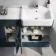 Harper Navy Blue Combination Vanity Basin with Marble Top & Houston Toilet 1500mm