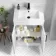 Mersey Gloss White Basin Vanity 600mm - Black Accents